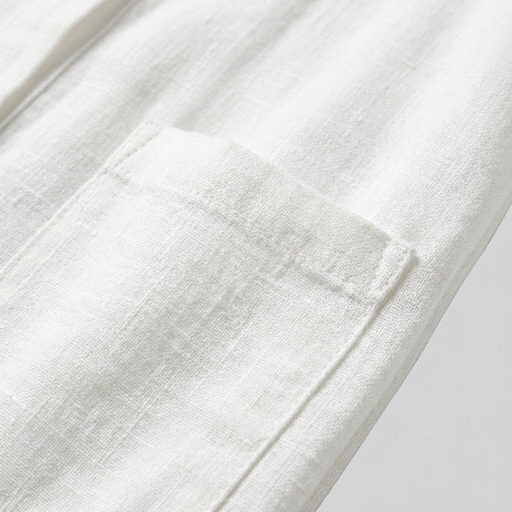 Luna jumpsuit cotton-linen fabric close-up