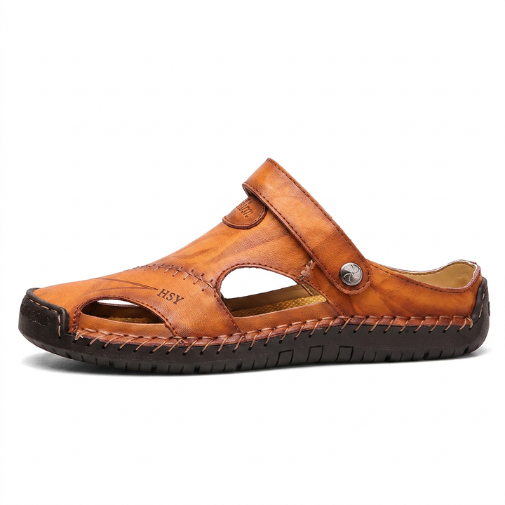 Lupi leather-blend sandal with adjustable strap and wide toe box, view 1