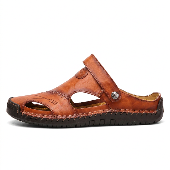 Lupi leather-blend sandal with adjustable strap and wide toe box, view 2