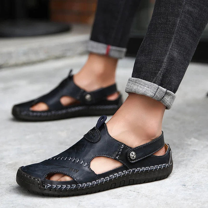 Lupi leather-blend sandal with orthopedic footbed, view 4