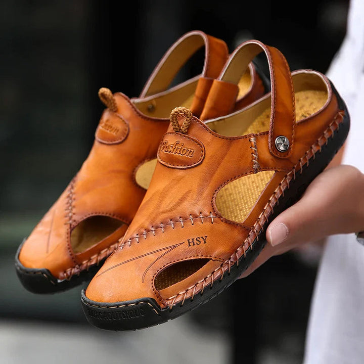 Lupi leather-blend sandal with adjustable strap, view 7
