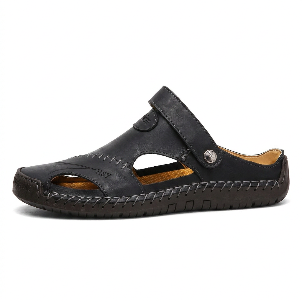 Lupi leather-blend sandal with wide anatomical toe box, view 10