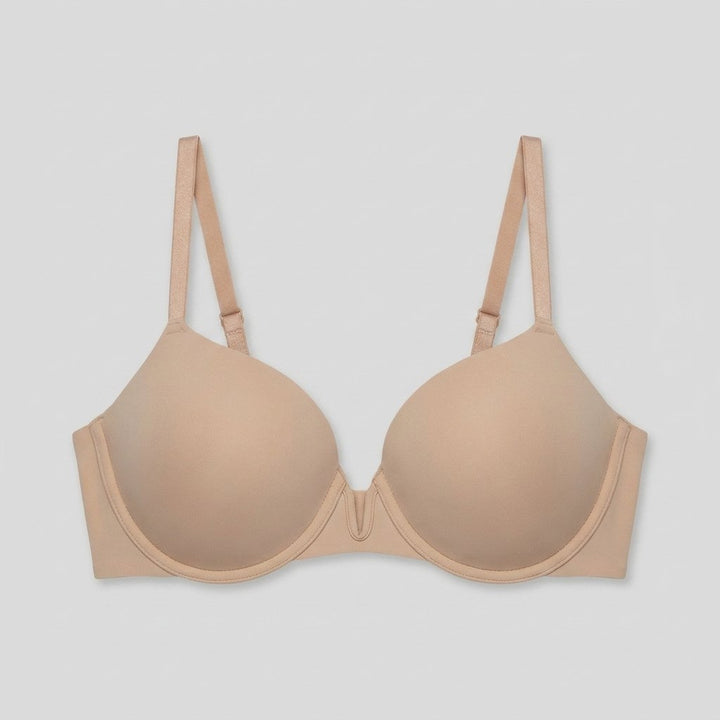 Luxe convertible bra nude front