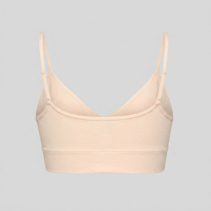 Maelis cotton bralette scoop back view