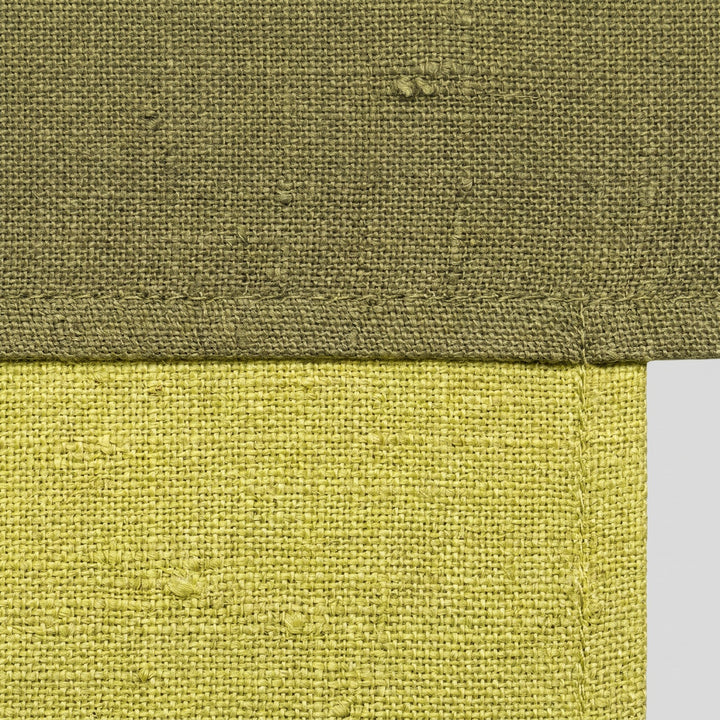 Maisie linen colorblock fabric close-up