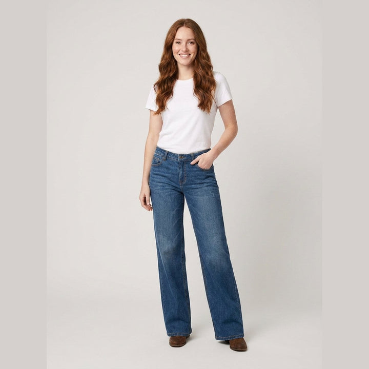 Majken wide-leg denim jeans blue