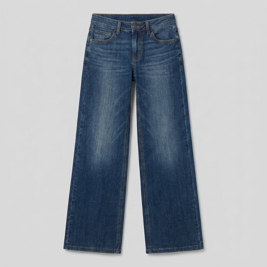 Majken wide-leg denim jeans flat lay
