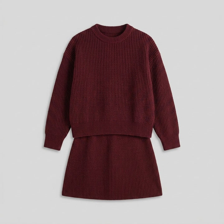 Mara knit co-ord set product flat-lay