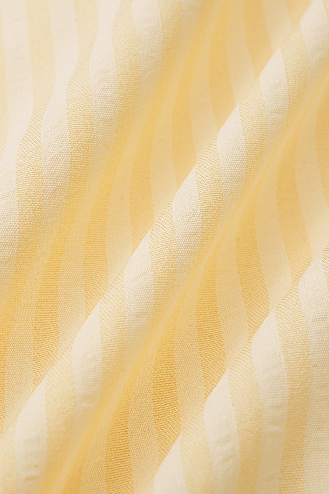 Marceline striped mini dress, seersucker fabric close-up