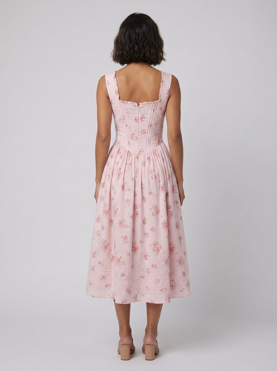 Marlena floral midi back view