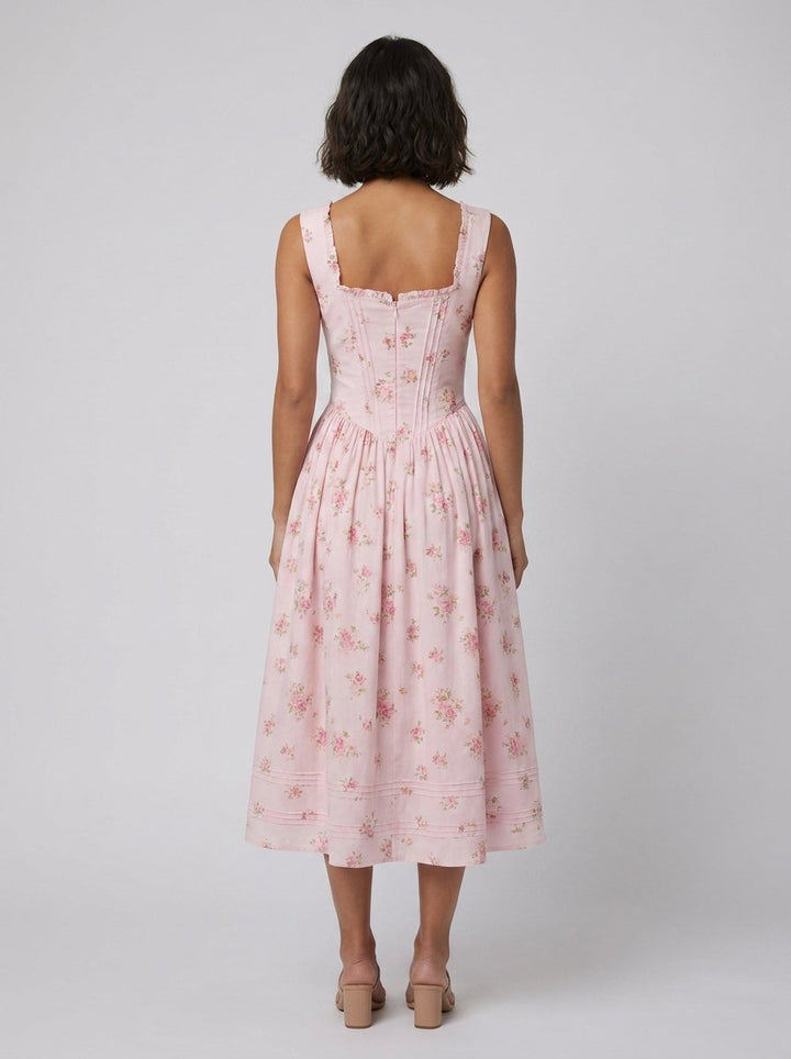 Marlena floral midi back view