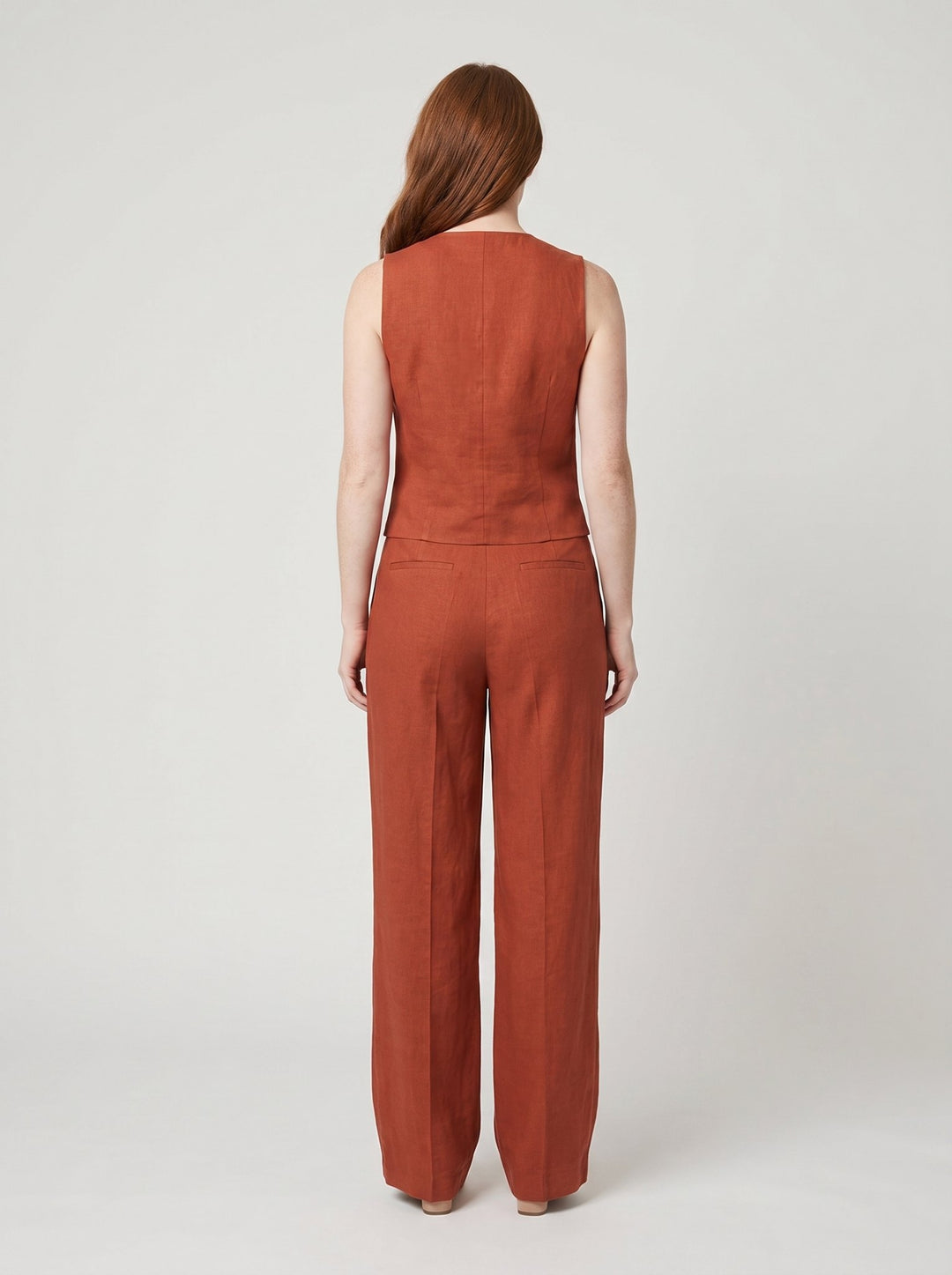 Marlowe linen trouser set back view