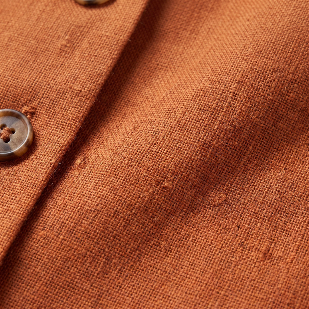 Marlowe linen trouser set fabric close-up