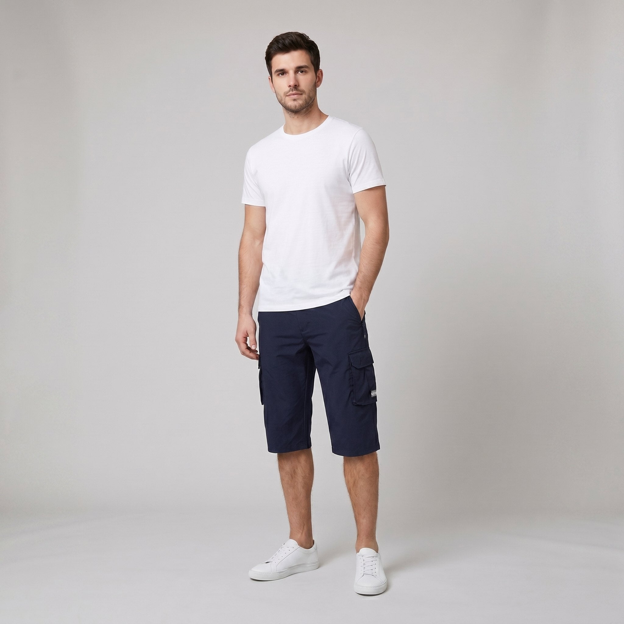 Maverick men's cargo shorts dark blue