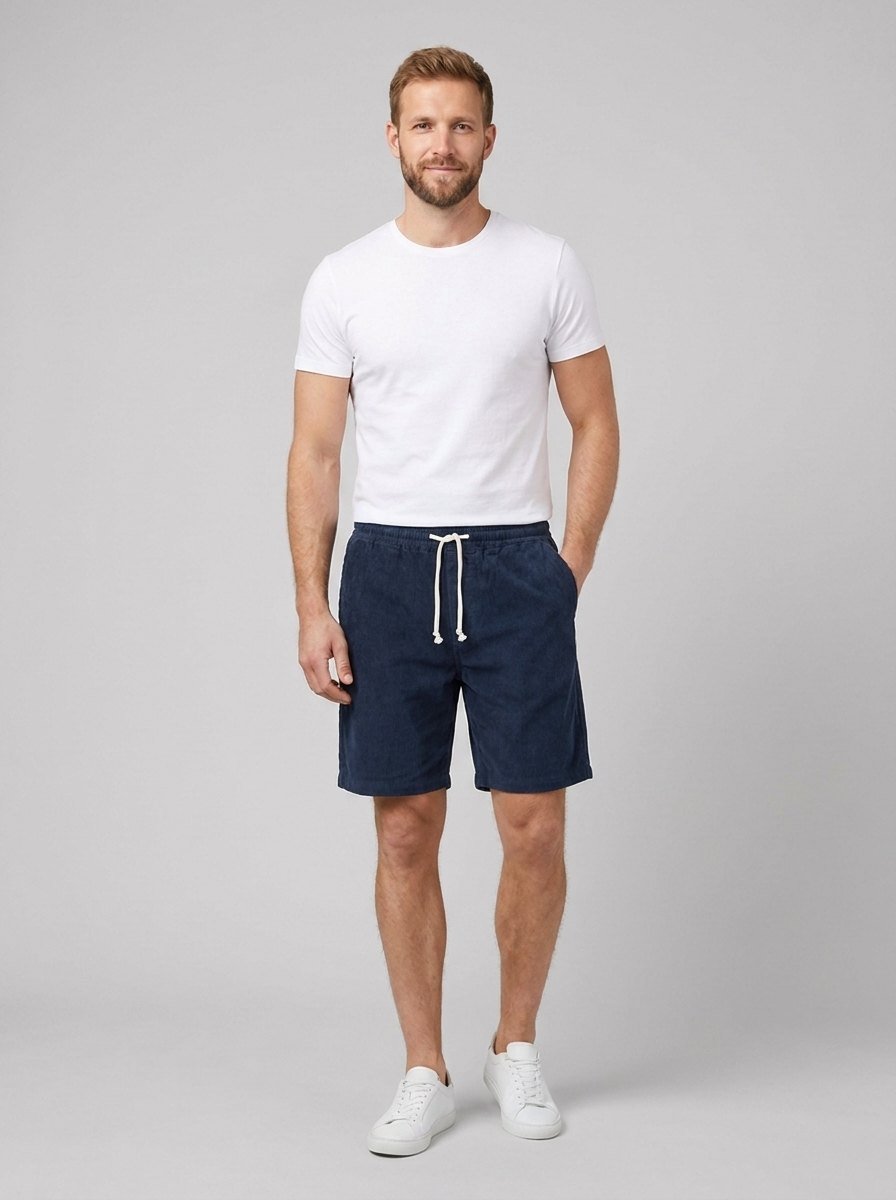 Maverick men's drawstring shorts in navy blue