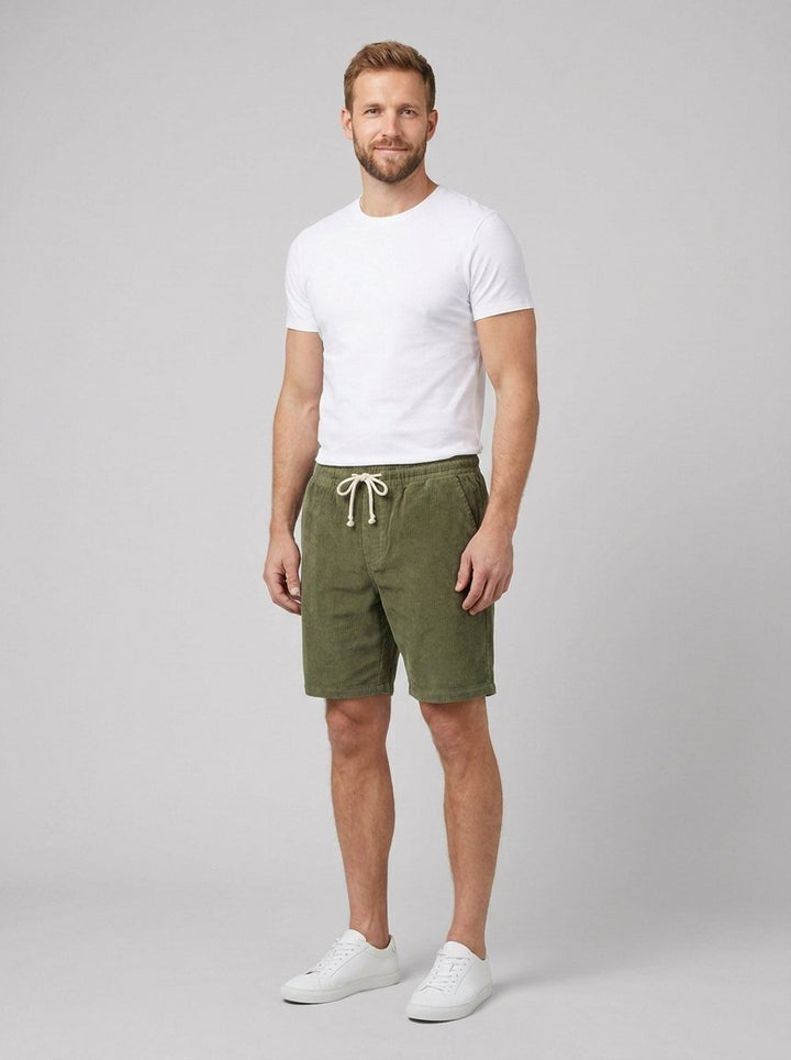 Maverick men's drawstring shorts in olive green