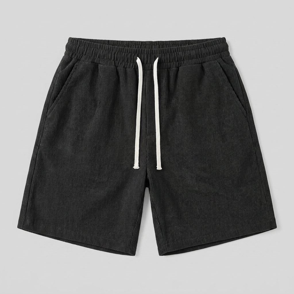 Maverick drawstring shorts flat lay black