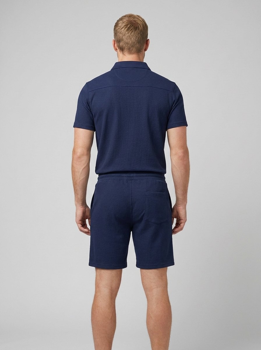Maverick polo and shorts set back view