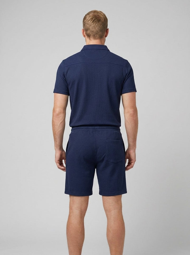 Maverick polo and shorts set back view