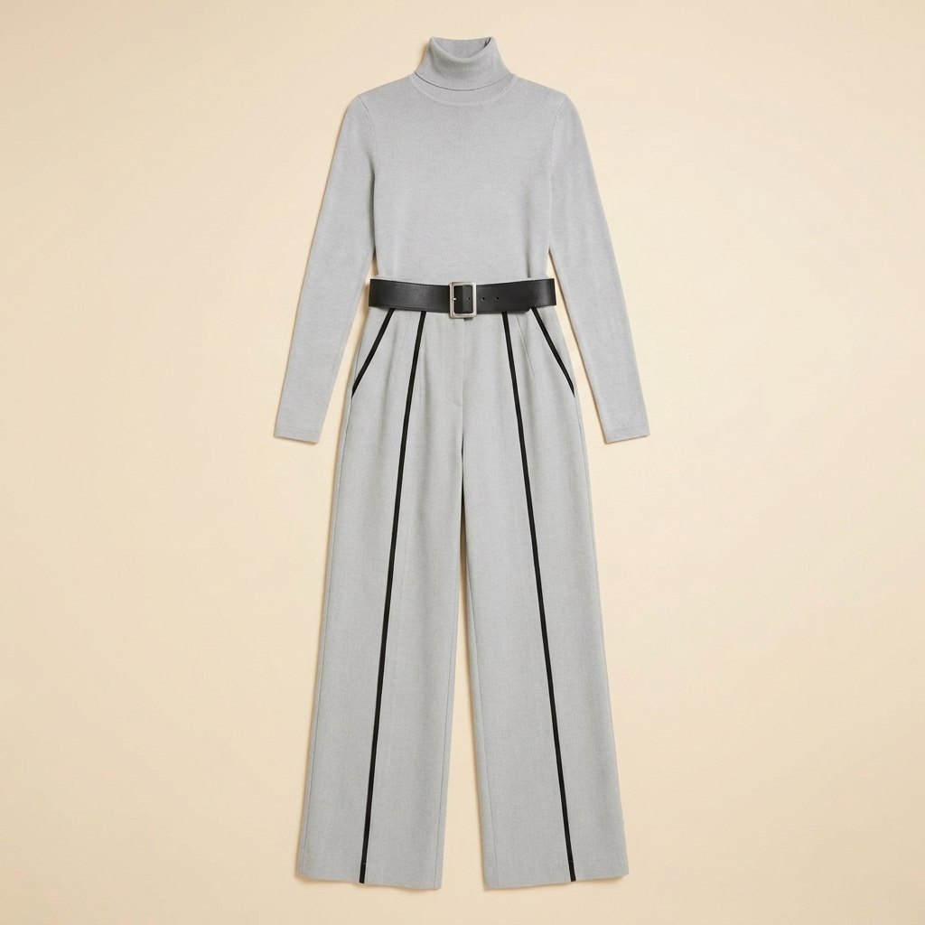 Mila grey jumpsuit set flat-lay product photo