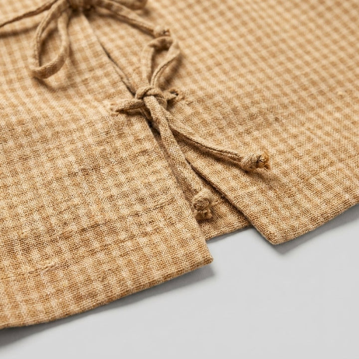 Mira linen fabric close-up
