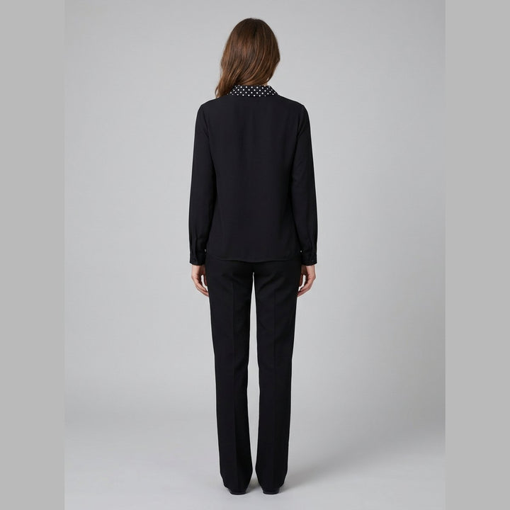 Mira black bow blouse back