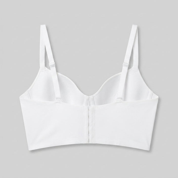 Mira Longline Bra white - back