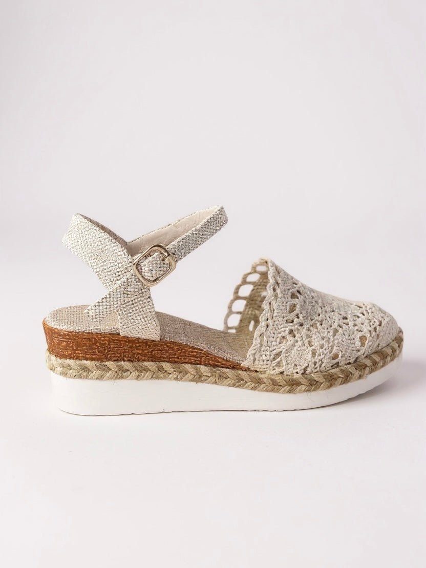 Mira espadrille wedge sandals beige
