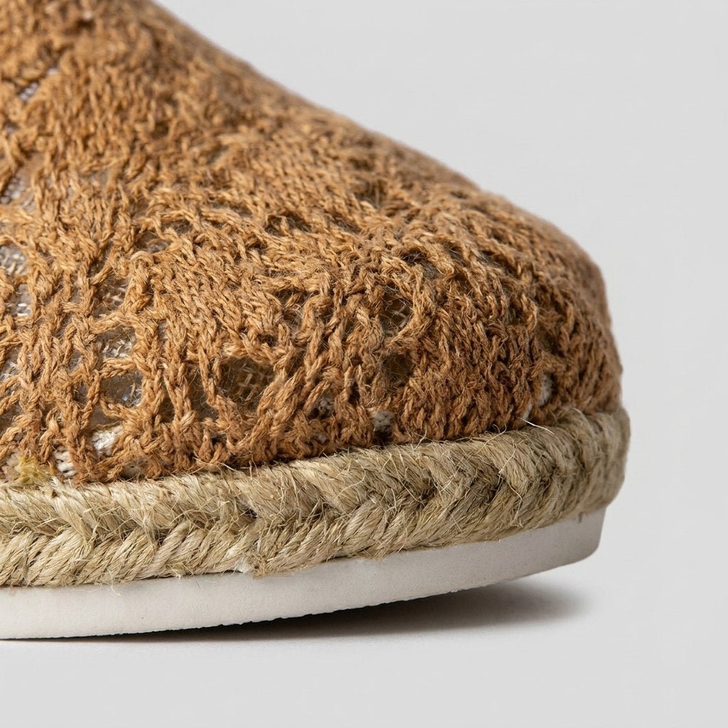 Mira espadrille wedge sandals jute sole detail