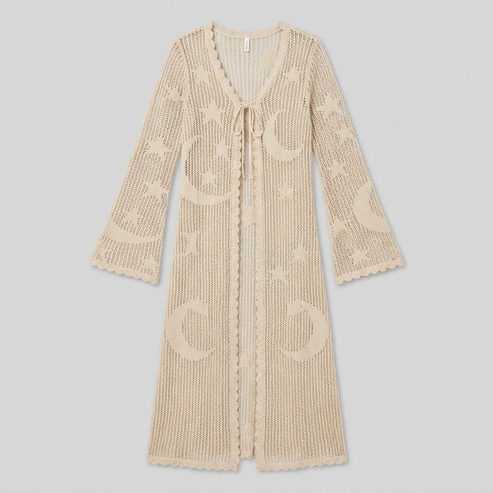 Mira Women's Duster celestial lace flat lay