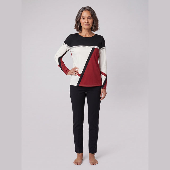 Mireille relaxed fit colour-block top, front pose