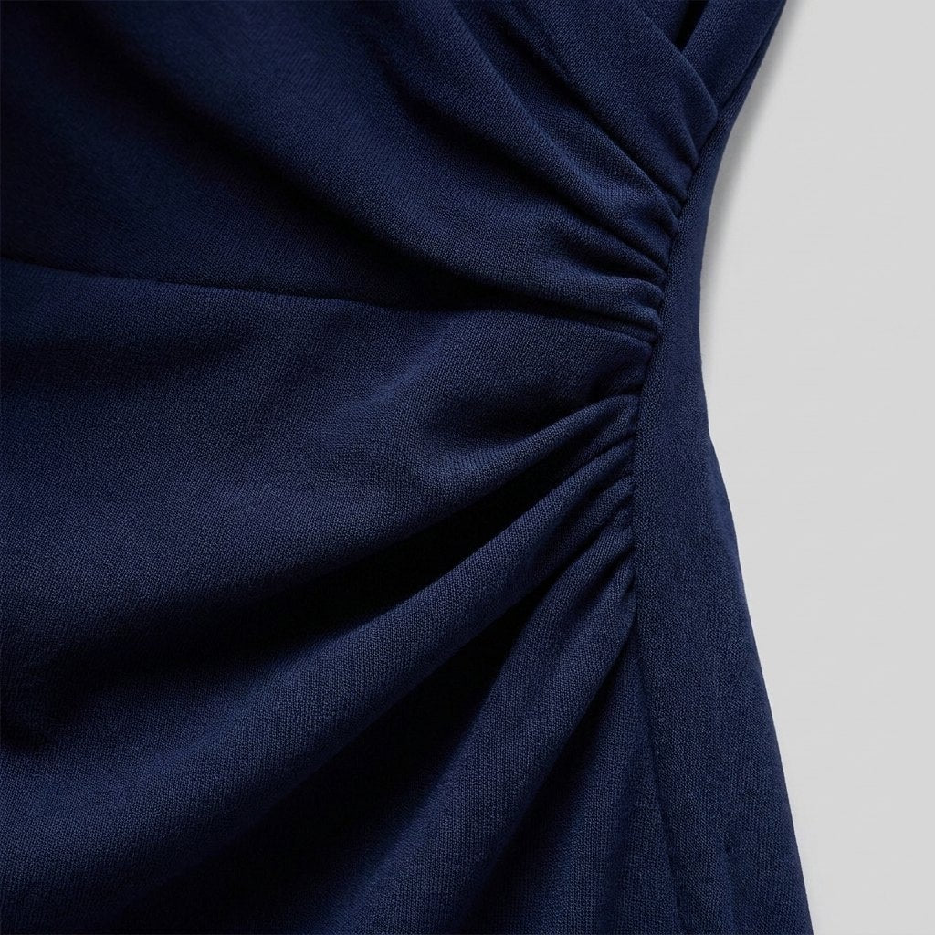 Moya ruched wrap fabric close-up