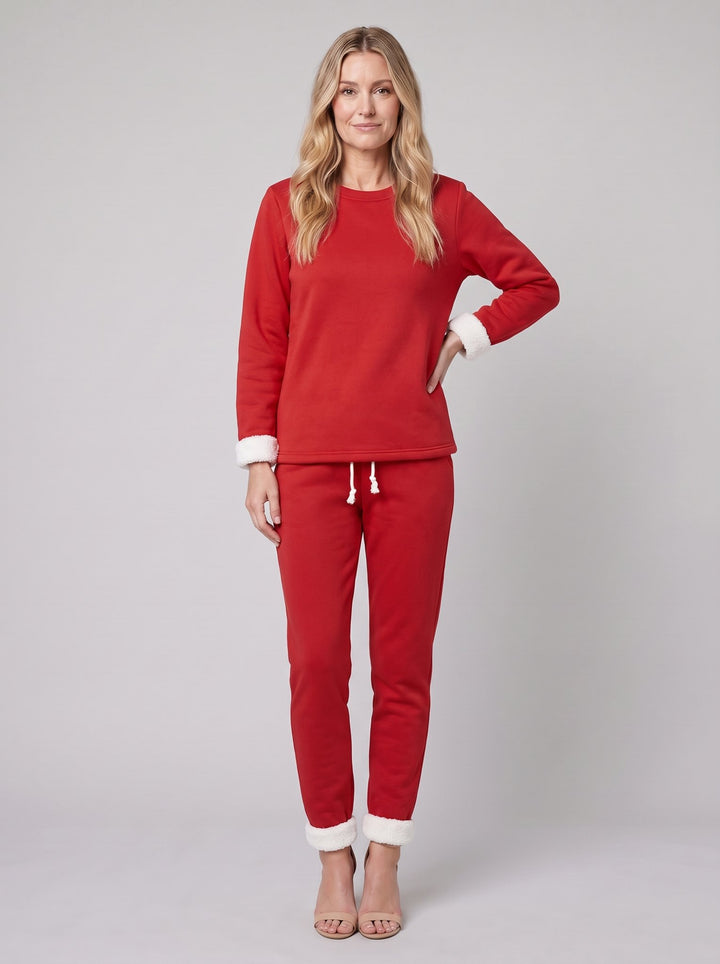 Noellee comfortable lounge set in red