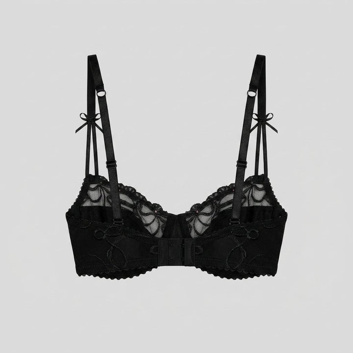 Nora balconette bra black back