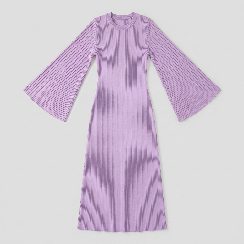 Nori ribbed knit maxi dress product flat-lay
