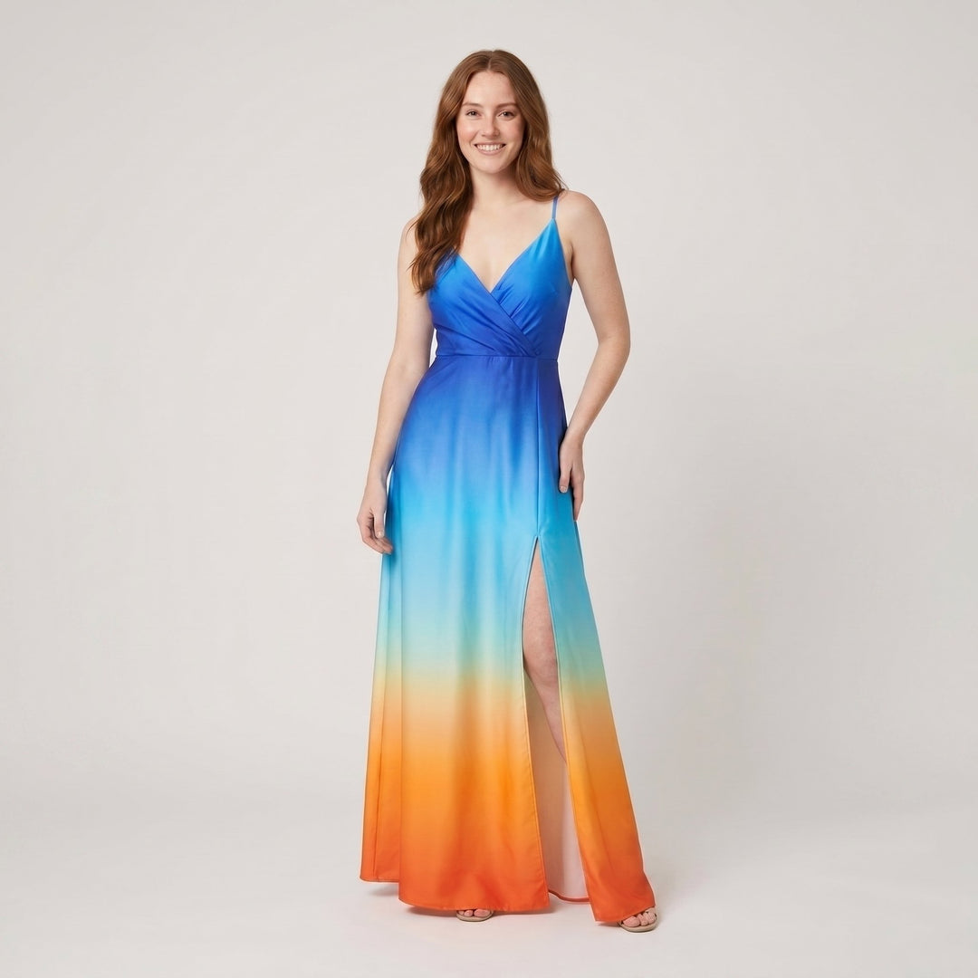Oriana maxi dress blue ombre