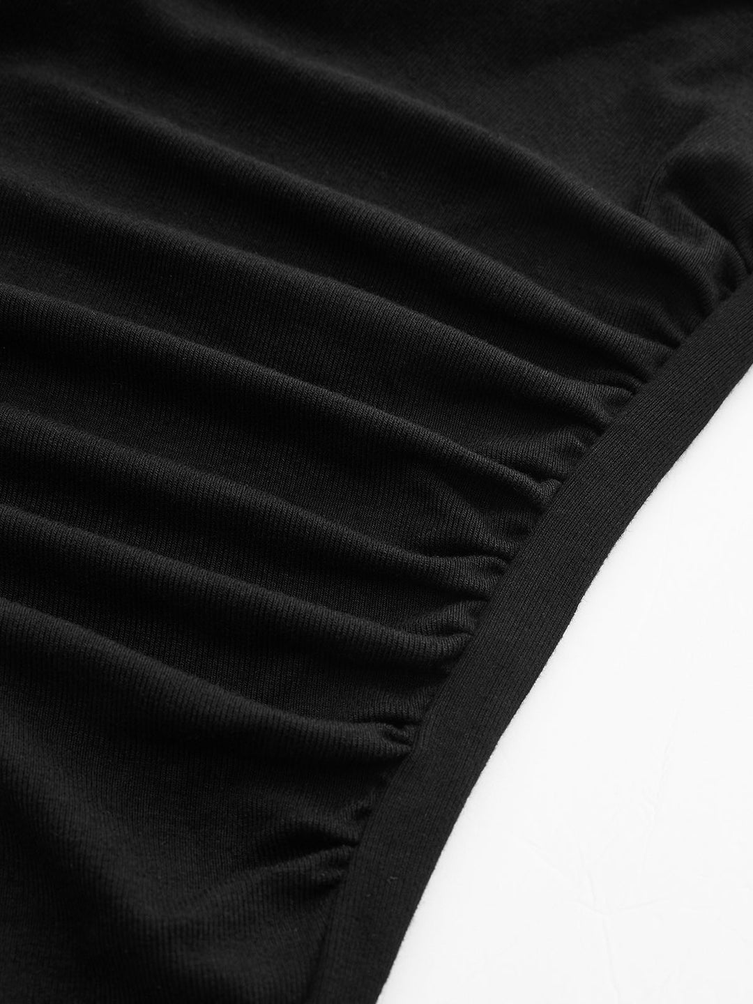 Close-up of the rayon-blend fabric and its drape