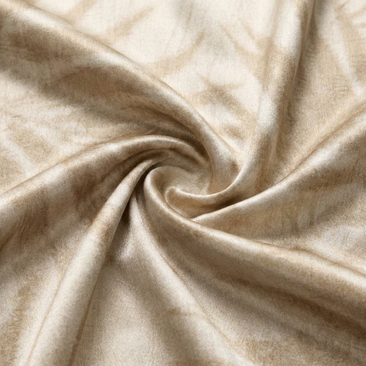 Ottilie tropical print satin fabric detail