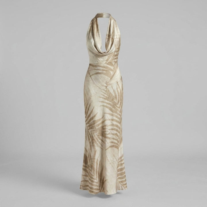 Ottilie tropical satin maxi dress product only