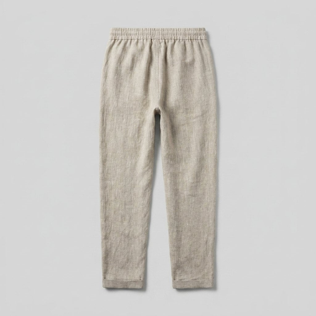Palo natural linen pants flat-lay back