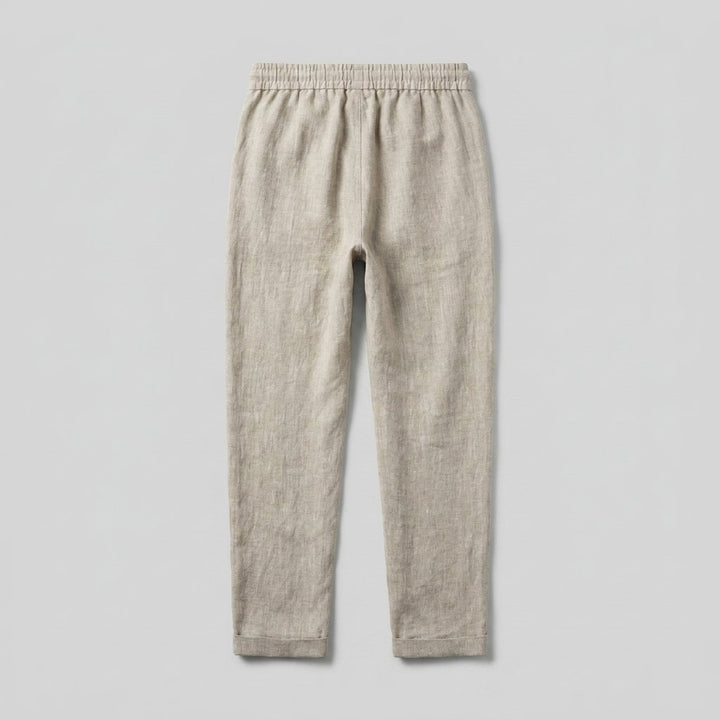 Palo natural linen pants flat-lay back