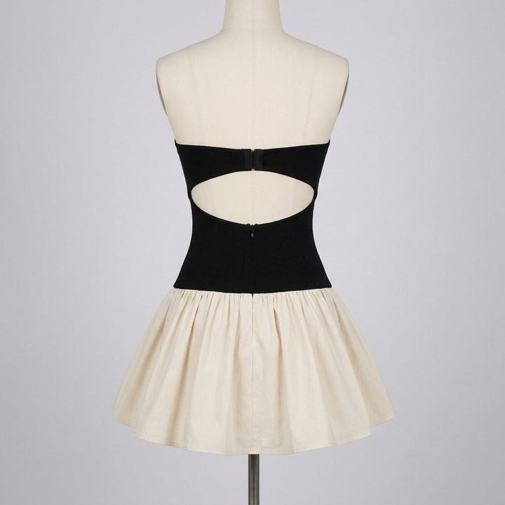 Pave backless dress back view