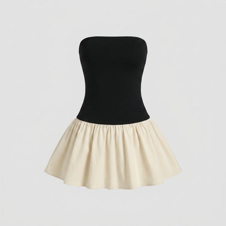 Pave backless dress flat lay
