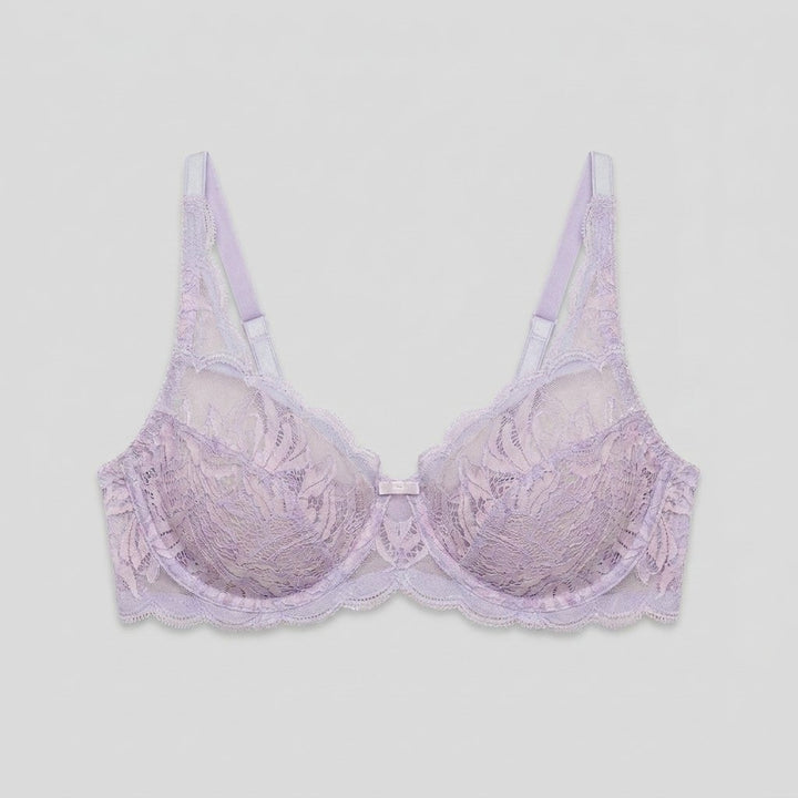 Pera lace bra lavender front