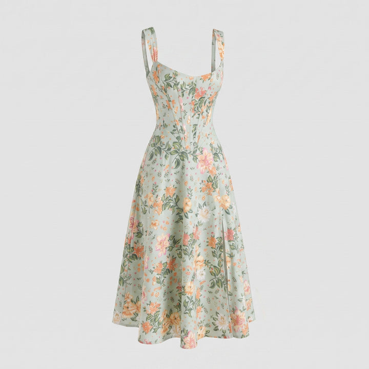 Perrine floral midi dress lime product only