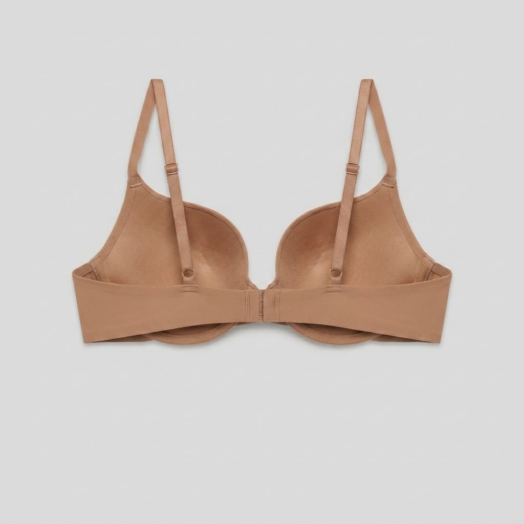 PillowSoft push-up bra nude - back