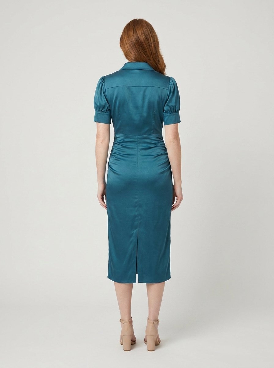 Ravine satin midi back view