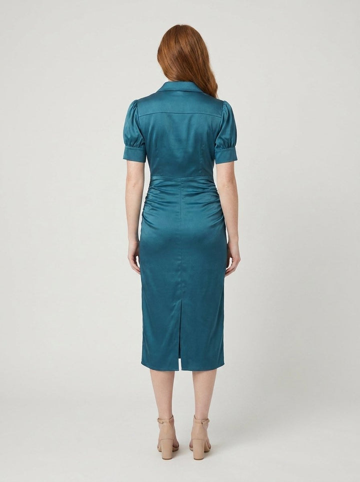 Ravine satin midi back view