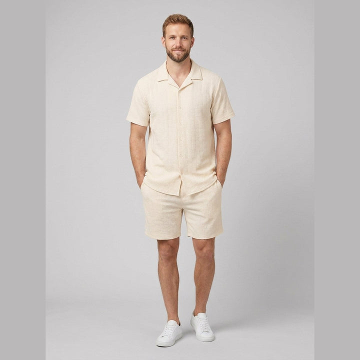 Relaxtic mens woven set beige