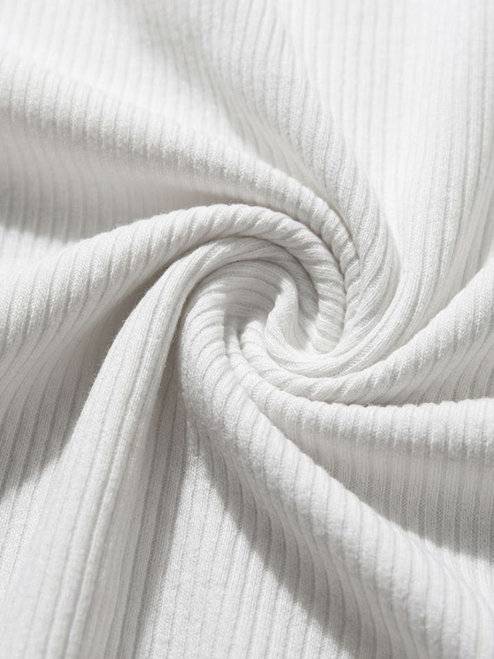 Ribera ribbed tank fabric detail